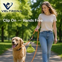 Clip de fixation pour sacs à déjections canines, en plastique noir, fixation Velcro pour laisse, support mains libres pour sacs à crottes de chien, 9 couleurs, 14 cm, 15 g