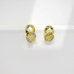 Boucles d'oreilles minimalistes en argent 925 plaqué or 14 carats, style western géométrique, petites, pas chères, pour filles, mode été. - Product Image 4