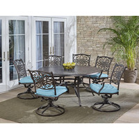 Meubles de jardin en aluminium coulé pivotants pour bistro, meubles de patio extérieurs, chaises et table pivotantes en métal pour l'extérieur
