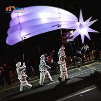 Costume publicitaire gonflable LED en forme de comète étoile avec lumières RGB personnalisables, couleurs ajustables, en polyester 210T
