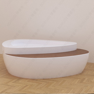 Banc de patio extérieur en fibre de verre, design moderne, durable, mobilier de parc contemporain, capacité 2 personnes - Product Image 2