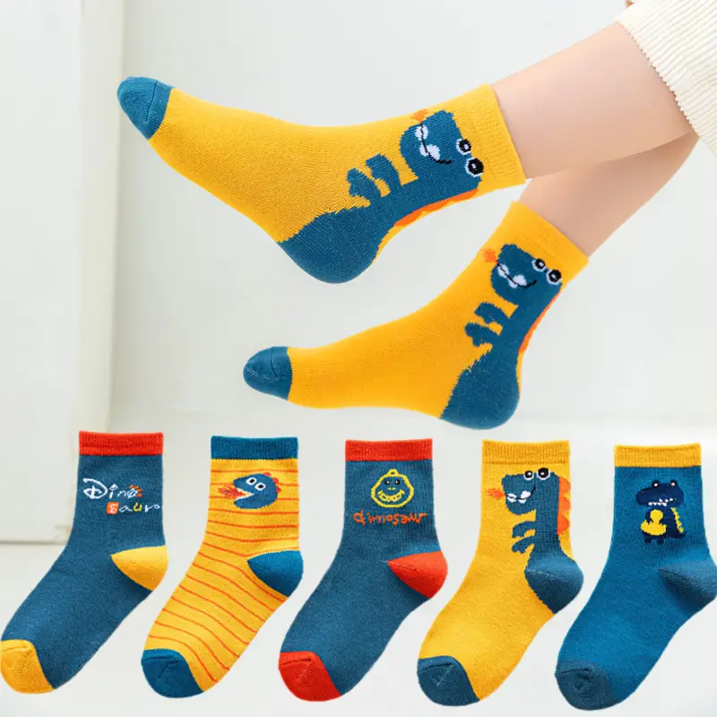 Chaussettes d'hiver pour enfants Garçons Filles Chaussettes pour enfants à tube moyen Terry Inside Girls Baby Socks