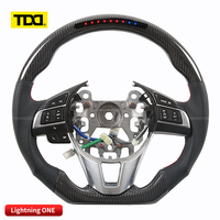 Setir Kemudi TDD Mewah Berbahan Kulit dan Serat Karbon 4-Spoke 40mm untuk Mazda RX8/MX5/CX60/CX7/CX9/3/6/Axela