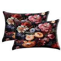 Housses de coussin personnalisées 100% polyester, imprimées de fleurs et d'oiseaux en aquarelle, fond blanc, housses de coussin pour literie, 2 pièces