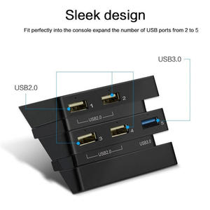 TP4-832 Hub USB para <span class=keywords><strong>PS4</strong></span> <span class=keywords><strong>Pro</strong></span>, Adaptador USB de Alta Velocidad con Cable Convertidor de Expansión USB 3.0 y 2.0 - Product Image 5