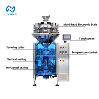 Machine d'emballage VFFS automatique de haute précision à 10 têtes avec balance électronique combinée pour l'emballage de collations, chips et biscuits