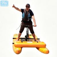 Vélo aquatique SUP à ponton plat, 1 place, cadre en aluminium avec tapis flottant avant haute pression pour parc aquatique, pliable, de Chine, Lumark