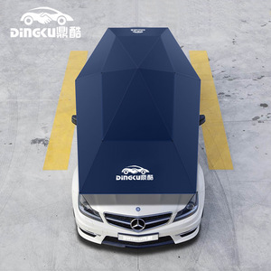 Dingku Automatic Mobile Car Canopy Navy Blue Folding Sunshade For Mercedes-Benz Outdoor Protection - Product Image 2