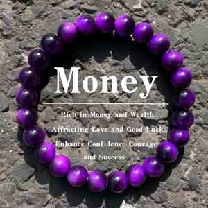 Großhandel Perlenbesetztes Künstliches Kristallarmband zur Anziehung von Liebe und Glück Tigerauge Naturstein-Armbänder als Geschenk - Product Image 5