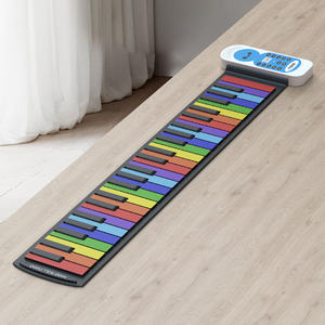 Konix-Instrumento de <span class=keywords><strong>piano</strong></span> en línea arcoíris para niños, micrófono de <span class=keywords><strong>piano</strong></span> de juguete, divertido teclado musical, <span class=keywords><strong>mini</strong></span> <span class=keywords><strong>piano</strong></span> enrollable eléctrico barato - Product Image 2