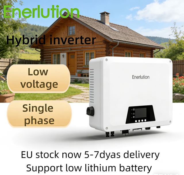 Cost Effective Enerlution EU STOCK 6000W Single Phase Hybrid Inverter Low Frequency MPPT Solar Power Inverter