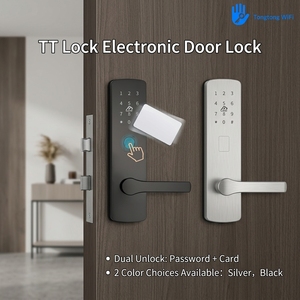 ระบบล็อคประตูอัจฉริยะ TTlock รุ่น V603-TT-D6B-5 สีดำ/เงิน สำหรับบ้าน  ป้องกันการโจรกรรมขั้นสูง  แข็งแรงทนทาน - Product Image 1