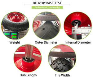 Rodas Pneumáticas de Borracha para Carrinho de Construção de 12 e <span class=keywords><strong>16</strong></span> Polegadas, Equipamento Mecânico com Rodas Pneumáticas de Apoio - Product Image 5