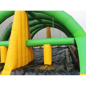 Pista de obstáculos inflable gigante para adultos, 15x8m, con tobogán para eventos de carrera de desafío, fábrica inflable de China - Product Image 5