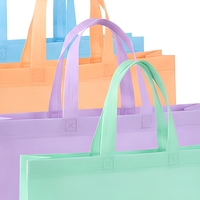 Sacs de courses non tissés personnalisés avec logo, réutilisables, écologiques, pour l'épicerie, promotionnels, cadeaux, sacs d'exposition avec poignée, vente en gros, usine OEM