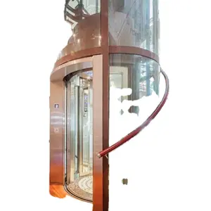 Elevador panorâmico redondo do do passageiro de 320kgs, 4 pessoas, casa