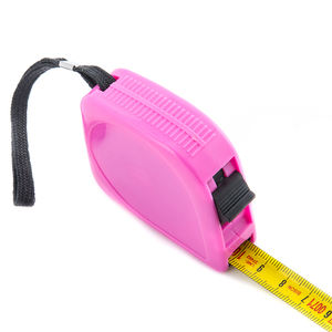Boîtier en ABS rose facile à lire, lame rétractable des deux côtés et bouton de verrouillage, mesure du ruban à mesurer - Product Image 4