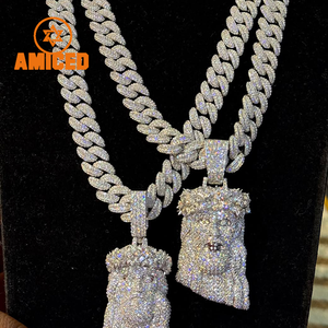 Testeur de diamant personnalisé bijoux de luxe 3D personnalisé argent 925 or blanc glacé VVS Moissanite Jésus pendentif - Product Image 2