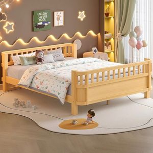 Base <span class=keywords><strong>de</strong></span> Cama Moderna <span class=keywords><strong>de</strong></span> Madera Maciza <span class=keywords><strong>de</strong></span> Shandong <span class=keywords><strong>de</strong></span> Tamaño Completo con Barandillas Laterales Desmontables <span class=keywords><strong>de</strong></span> 18.5 Pulgadas <span class=keywords><strong>de</strong></span> Altura <span class=keywords><strong>para</strong></span> Niñas - Product Image 3