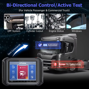 Outil de diagnostic pour camions lourds XTOOL D9HD, scanner complet du système avec programmation de clés topologiques, 45 services pour voitures 12V et camions 24V - Product Image 5
