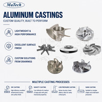 Collection d'impellers de pompe en alliage d'aluminium, diverses conceptions de pales, moulage par investissement pour pièces de machines de pompes à eau industrielles