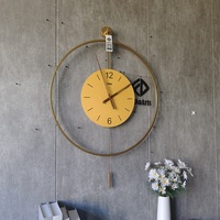 Reloj de Pared Moderno de Metal Decorativo de 70x97.5 cm, Reloj de Péndulo Grande, Decoración para el Hogar, Envío Directo desde China, Grandes Cantidades, DDP