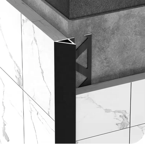 Venta caliente negro oro metal pared borde lateral perfil triángulo aluminio azulejo embellecedor esquina - Product Image 2
