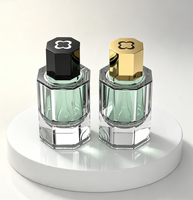 Tutup Parfum Bentuk Oktagon Magnetik dari Zamac, Tutup Botol Parfum dari Paduan Seng Berlapis Emas dengan Logo Kustom untuk Grosir Botol Parfum.