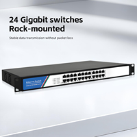 Switch Ethernet Gigabit No Administrado de 24 Puertos 10/100/1000Mbps, Switch de Red para Montaje en Rack con Capacidad de Conmutación de 52Gbps