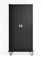 Armoire de rangement de bureau Armoire verticale en métal Armoire de classement en acier Garage Armoire à outils robuste avec roue