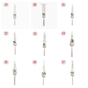 Macramé para Decoración del Hogar, Interior/Exterior, Colgadores de Plantas de Cuerda de Algodón Multiforma, <span class=keywords><strong>Macetero</strong></span> Colgante Decorativo, Soporte Vertical para Macetas - Product Image 5