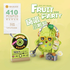 <span class=keywords><strong>LOZ</strong></span> 8821 Mini juegos de bloques de construcción electrodomésticos de dibujos animados ladrillos DIY música frutas modelo juguetes ensamblados decoraciones encantadoras - Product Image 5