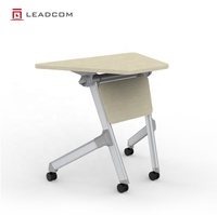 LEADCOM LS-424BS Mobilier de bureau commercial moderne, poste de travail, table de formation pliable, table de salle de réunion, structure en acier pliable