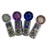 Ventilateur portable USB compact haute vitesse, style mecha transparent, avec lumière LED réglable sur 100 niveaux, haute résistance au vent, pour extérieur
