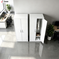 Armoire de rangement pour vêtements JIUSHUN, démontable, moderne, ignifuge, anti-poussière, en métal, pour employés et étudiants