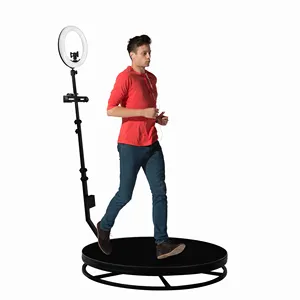 100cm Selfie 360 Spinner Platform Party Supply Photobooth telecamera rotante automatica Video Metal 360 Photo Booth