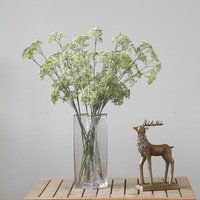Bouquet de fleurs artificielles en gros, fleurs en plastique, verdure, lilas, ornements décoratifs en forme de haricot
