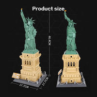 Blocs de construction modulaires célèbres d'Amérique, Statue de la Liberté d'Amérique, Architecture, 1577 pièces, Ensembles de briques miniatures MOC de New York