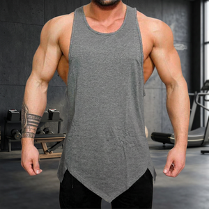 Débardeur à capuche pour homme de haute qualité, séchage rapide, respirant, 100% coton, vêtements de sport, vêtements de fitness, tricoté, OEM, étiquette privée - Product Image 3