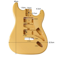 JELO ST 01 Electric Guitar Body Accessory DIY Poplar Aspen Wood 5.6 cm Stringed Instrument Parts Amplifier Modified Accessory