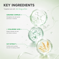 Crème hydratante au céramide, complexe de céramides, acide hyaluronique, extrait d'avoine, réparation de la barrière cutanée, hydratant pour le visage