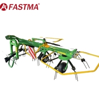 Nouveau épandeur de foin rotatif suspendu de 2,5 m, anti-vent, pour un épandage uniforme, monté sur tracteur, pour la séchage de l'alfalfa et des pâturages