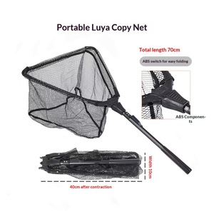 En gros Épuisette de pêche à la mouche triangulaire à section courte, pliable et rétractable, avec manche en alliage d'aluminium, maille 33x28cm, profondeur de la maille 33cm - Product Image 3