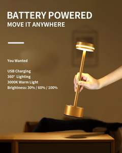 Nordic Led aufladbare kabellose kabellose Bar Lampe Nacht Luxus wiederauf ladbare kabellose Restaurant Batterie LED Tisch Schreibtisch lampe - Product Image 2