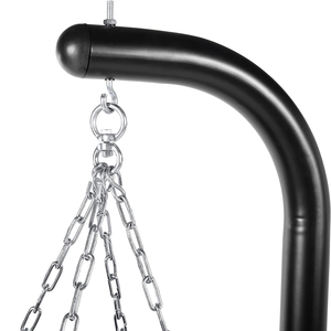 Sac de frappe lourd avec cadre en acier et support de sac de vitesse avec 3 chevilles de plaque pour le kickboxing et l'entraînement d'arts martiaux mixtes, noir - Product Image 3