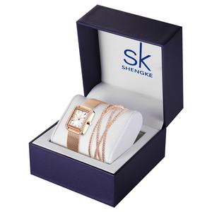 Reloj de Negocios de Aleación de Alta Calidad al por Mayor, Caja de Regalo, Reloj de Cuarzo de Cristal Simple y Lujoso para Mujer SHENGKE, Resistente al Agua 3BAR - Product Image 3