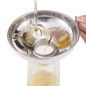 Corong kaleng mulut lebar baja tahan karat ekstra besar, Aksesori dapur tidak lengket - Product Image 3