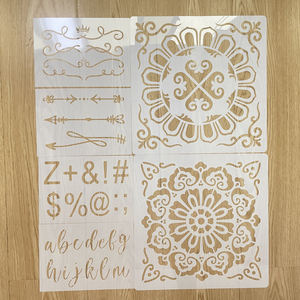 Craft Embossing Drawing Templates Custom Size Cheap Reusable Plastic <b>Painting</b> <b>Stencil</b> - Product Image 1