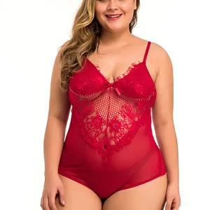 Hermosa Lencería sexual XXL transparente nueva moda para mujeres gordas maduras ropa interior sexual tejida de poliéster ropa interior de encaje Sexy Setu