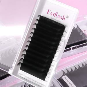 Fadlash Extensions de cils en faux vison noir mat Plateaux de volume Velour Silk Premium Velvet Dark Lash Extensions - Product Image 5